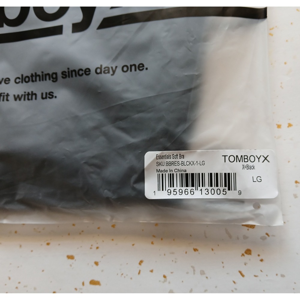 NEW TomboyX Essentials Soft Bra - Black Size Large - Picture 5 of 5